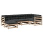 vidaXL 6-tlg. Garten-Sofagarnitur mit Kissen Massivholz Kiefer vidaXL 6-tlg. Garten-Sofagarnitur mit Kissen Massivholz Kiefer