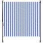 vidaXL Außenrollo Blau und Weiß 200x270 cm Stoff und Stahl vidaXL Außenrollo Blau und Weiß 200x270 cm Stoff und Stahl
