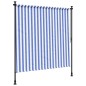 vidaXL Außenrollo Blau und Weiß 200x270 cm Stoff und Stahl vidaXL Außenrollo Blau und Weiß 200x270 cm Stoff und Stahl