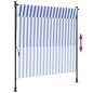 vidaXL Außenrollo Blau und Weiß 200x270 cm Stoff und Stahl vidaXL Außenrollo Blau und Weiß 200x270 cm Stoff und Stahl