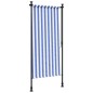 vidaXL Außenrollo Blau und Weiß 120x270 cm Stoff und Stahl vidaXL Außenrollo Blau und Weiß 120x270 cm Stoff und Stahl