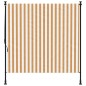 vidaXL Außenrollo Orange und Weiß 200x270 cm Stoff und Stahl vidaXL Außenrollo Orange und Weiß 200x270 cm Stoff und Stahl