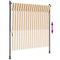 vidaXL Außenrollo Orange und Weiß 200x270 cm Stoff und Stahl vidaXL Außenrollo Orange und Weiß 200x270 cm Stoff und Stahl