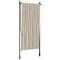 vidaXL Außenrollo Gelb und Weiß 120x270 cm Stoff und Stahl vidaXL Außenrollo Gelb und Weiß 120x270 cm Stoff und Stahl