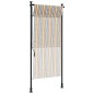 vidaXL Außenrollo Gelb und Weiß 120x270 cm Stoff und Stahl vidaXL Außenrollo Gelb und Weiß 120x270 cm Stoff und Stahl
