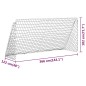 vidaXL Fußballtor mit Netz Weiß 366x122x182 cm Stahl vidaXL Fußballtor mit Netz Weiß 366x122x182 cm Stahl