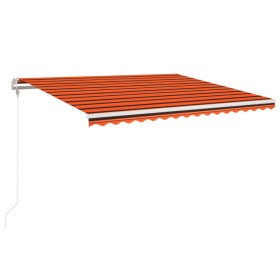 vidaXL Automatische Markise mit LED & Windsensor 400x350 Orange/Braun