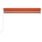 vidaXL Automatische Markise mit LED & Windsensor 400x350 Orange/Braun vidaXL Automatische Markise mit LED & Windsensor 400x350 Orange/Braun