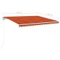 vidaXL Automatische Markise mit LED & Windsensor 400x350 Orange/Braun vidaXL Automatische Markise mit LED & Windsensor 400x350 Orange/Braun