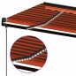 vidaXL Automatische Markise mit LED & Windsensor 600x350 Orange/Braun vidaXL Automatische Markise mit LED & Windsensor 600x350 Orange/Braun