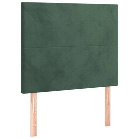 vidaXL Kopfteile 2 Stk. Dunkelgrün 90x5x78/88 cm Samt