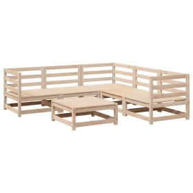 vidaXL 6-tlg. Garten-Sofagarnitur Massivholz Kiefer
