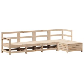 vidaXL 5-tlg. Garten-Sofagarnitur Massivholz Kiefer