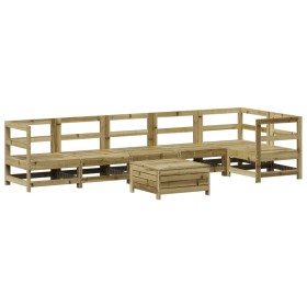 vidaXL 7-tlg. Garten-Sofagarnitur Kiefernholz Imprägniert