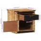 vidaXL Nachttisch 45x40x45 cm Massivholz Mango vidaXL Nachttisch 45x40x45 cm Massivholz Mango