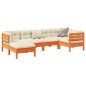 vidaXL 6-tlg. Garten-Sofagarnitur mit Kissen Wachsbraun Kiefernholz vidaXL 6-tlg. Garten-Sofagarnitur mit Kissen Wachsbraun Kiefernholz