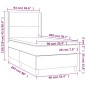 vidaXL Boxspringbett mit Matratze Dunkelgrün 90x200 cm Samt vidaXL Boxspringbett mit Matratze Dunkelgrün 90x200 cm Samt