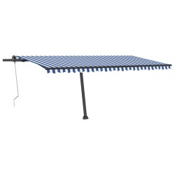 Standmarkise Automatisch 500x350 cm Blau/Weiß