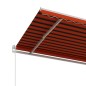 vidaXL Markise Automatisch Einziehbar 400x350 cm Orange und Braun vidaXL Markise Automatisch Einziehbar 400x350 cm Orange und Braun