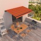 vidaXL Markise Manuell Einziehbar 400x350 cm Orange und Braun vidaXL Markise Manuell Einziehbar 400x350 cm Orange und Braun