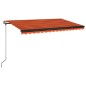 vidaXL Markise Manuell Einziehbar 400x350 cm Orange und Braun vidaXL Markise Manuell Einziehbar 400x350 cm Orange und Braun