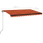 vidaXL Markise Manuell Einziehbar 400x350 cm Orange und Braun vidaXL Markise Manuell Einziehbar 400x350 cm Orange und Braun