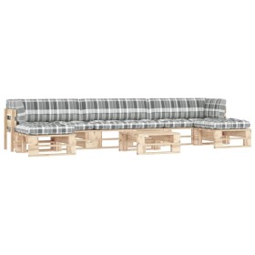 vidaXL 6-tlg. Paletten-Lounge-Set mit Kissen Imprägniertes Kiefernholz
