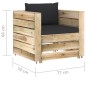 vidaXL 2-tlg. Garten-Lounge-Set mit Kissen Grün Imprägniertes Holz vidaXL 2-tlg. Garten-Lounge-Set mit Kissen Grün Imprägniertes Holz