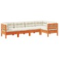 vidaXL 5-tlg. Garten-Sofagarnitur mit Kissen Wachsbraun Kiefernholz vidaXL 5-tlg. Garten-Sofagarnitur mit Kissen Wachsbraun Kiefernholz