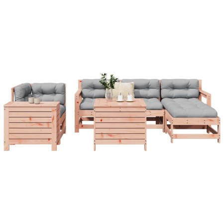 vidaXL 7-tlg. Garten-Sofagarnitur Massivholz Douglasie