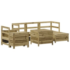 vidaXL 7-tlg. Garten-Sofagarnitur Kiefernholz Imprägniert