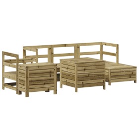 vidaXL 7-tlg. Garten-Sofagarnitur Kiefernholz Imprägniert