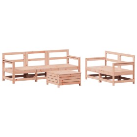 vidaXL 6-tlg. Garten-Sofagarnitur Massivholz Douglasie
