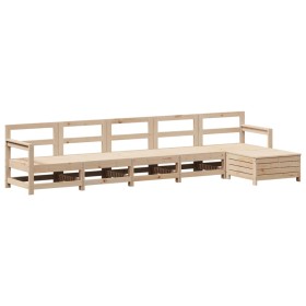 vidaXL 6-tlg. Garten-Sofagarnitur Massivholz Kiefer