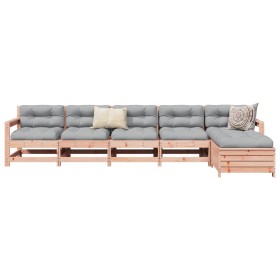 vidaXL 6-tlg. Garten-Sofagarnitur Massivholz Douglasie