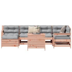 vidaXL 7-tlg. Garten-Sofagarnitur Massivholz Douglasie