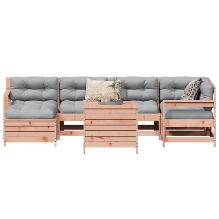 vidaXL 7-tlg. Garten-Sofagarnitur Massivholz Douglasie
