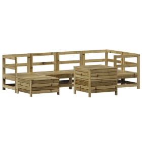 vidaXL 7-tlg. Garten-Sofagarnitur Kiefernholz Imprägniert