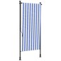 vidaXL Außenrollo Blau und Weiß 100x270 cm Stoff und Stahl vidaXL Außenrollo Blau und Weiß 100x270 cm Stoff und Stahl