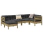 vidaXL 6-tlg. Garten-Sofagarnitur mit Kissen Kiefernholz Imprägniert vidaXL 6-tlg. Garten-Sofagarnitur mit Kissen Kiefernholz Imprägniert