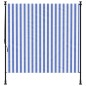 vidaXL Außenrollo Blau und Weiß 150x270 cm Stoff und Stahl vidaXL Außenrollo Blau und Weiß 150x270 cm Stoff und Stahl