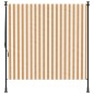 vidaXL Außenrollo Orange und Weiß 150x270 cm Stoff und Stahl vidaXL Außenrollo Orange und Weiß 150x270 cm Stoff und Stahl