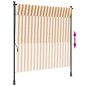 vidaXL Außenrollo Orange und Weiß 150x270 cm Stoff und Stahl vidaXL Außenrollo Orange und Weiß 150x270 cm Stoff und Stahl
