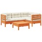 vidaXL 5-tlg. Garten-Sofagarnitur mit Kissen Wachsbraun Kiefernholz vidaXL 5-tlg. Garten-Sofagarnitur mit Kissen Wachsbraun Kiefernholz