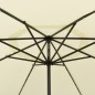 vidaXL Sonnenschirm mit LED-Leuchten und Metallmast 400 cm Sandfarben vidaXL Sonnenschirm mit LED-Leuchten und Metallmast 400 cm Sandfarben