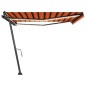 Gelenkarmmarkise Einziehbar mit LED 450x300 cm Orange und Braun Gelenkarmmarkise Einziehbar mit LED 450x300 cm Orange und Braun