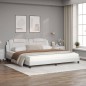 vidaXL Bett mit Matratze Weiß 200x200 cm Kunstleder vidaXL Bett mit Matratze Weiß 200x200 cm Kunstleder