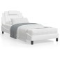 vidaXL Bett mit Matratze Weiß 90x190 cm Kunstleder vidaXL Bett mit Matratze Weiß 90x190 cm Kunstleder