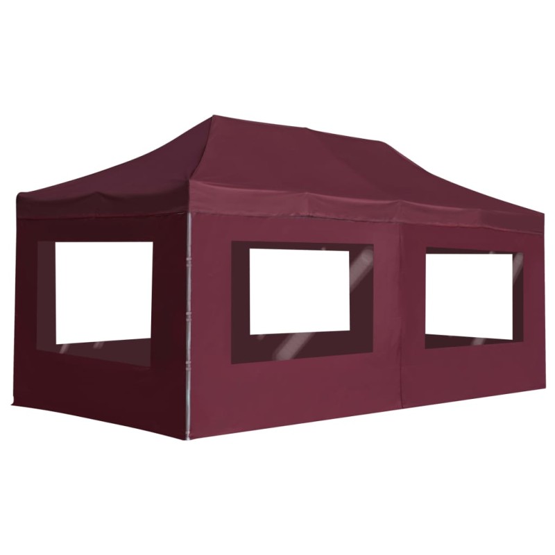 vidaXL Profi-Partyzelt Faltbar mit Wänden Alu 6×3m Weinrot vidaXL Profi-Partyzelt Faltbar mit Wänden Alu 6×3m Weinrot