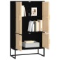 vidaXL Highboard Schwarz 70x35x125 cm Holzwerkstoff vidaXL Highboard Schwarz 70x35x125 cm Holzwerkstoff